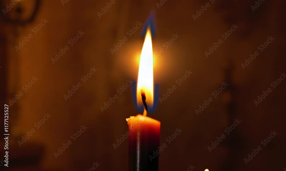 burning candle in the dark. generative ai burning candle in the dark. generative ai