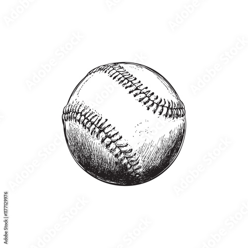 baseball vector design isolated on white background - baseball sketch
