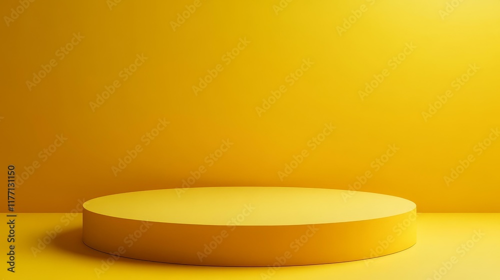 Yellow Round Product Display Stand Yellow Round Product Display Stand