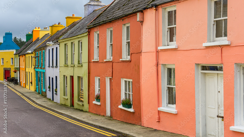 Fototapeta premium colorful houses in the town