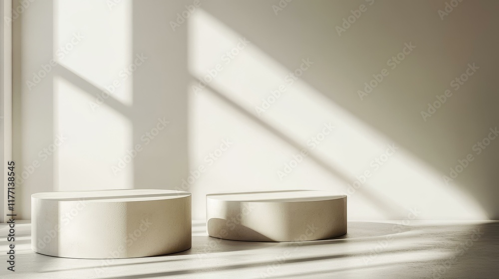 Minimalist Display Platforms with Natural Light Minimalist Display Platforms with Natural Light