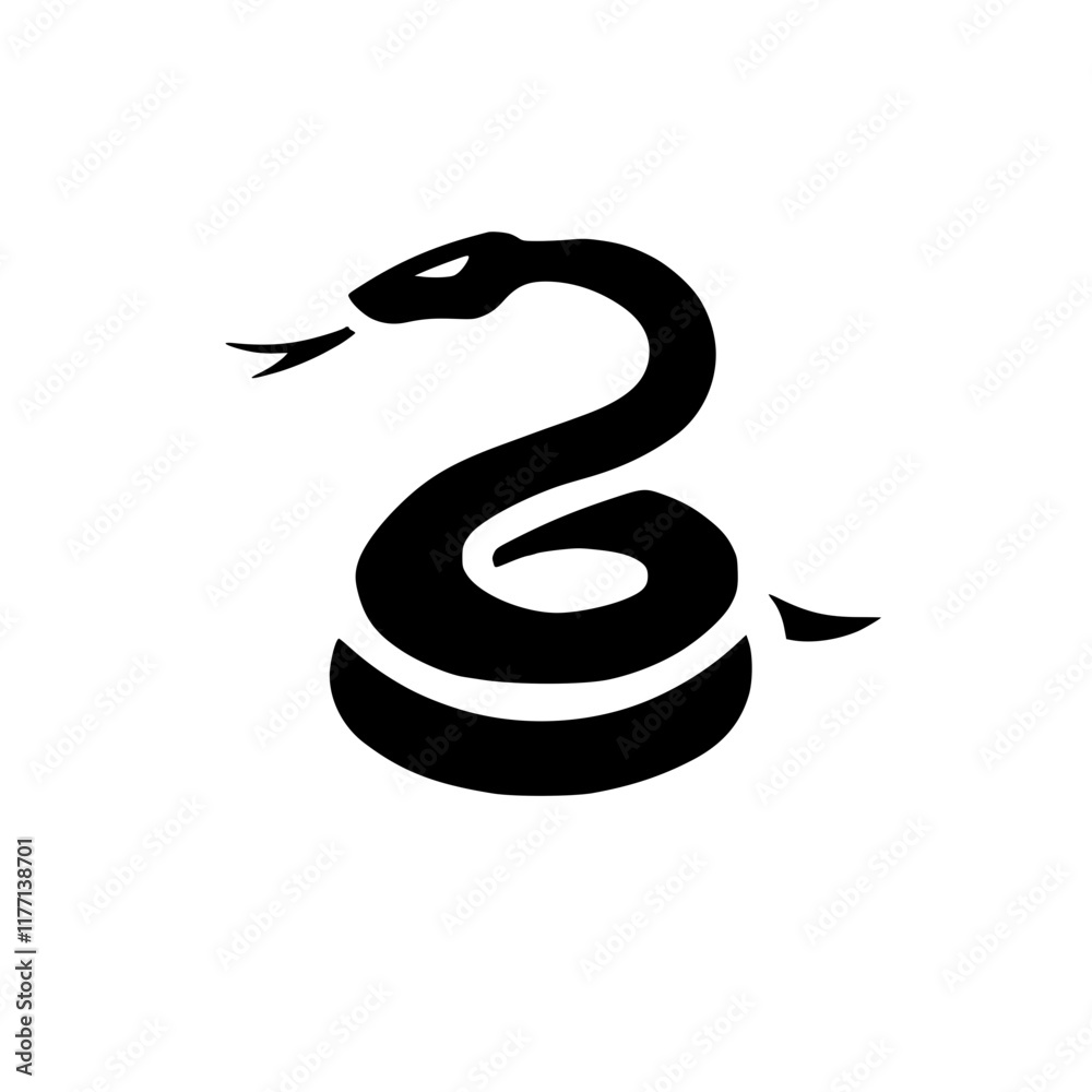 Naklejka premium Chinese New Year 2025 snake sign illustration
