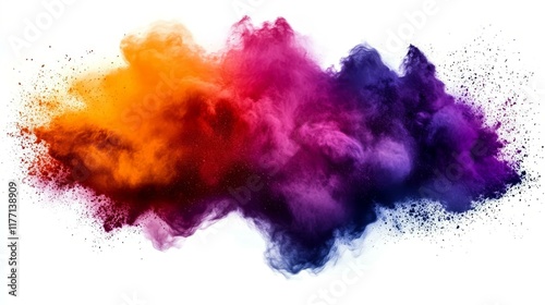 Colorful Powder Explosion Abstract Background Image