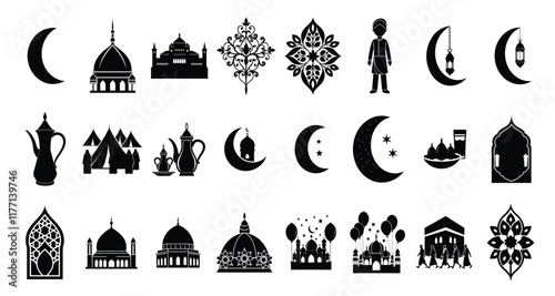 Prayerful Silhouettes: A Beautiful Depiction of Islamic Faith Eid imam
