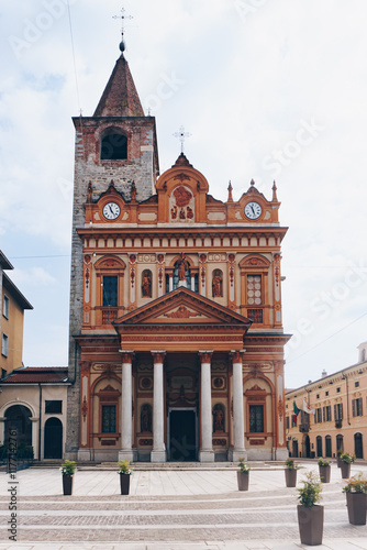 Chiesa Collegiata di San Bartolomeo close to Lake Maggiore in Northern Italy photo