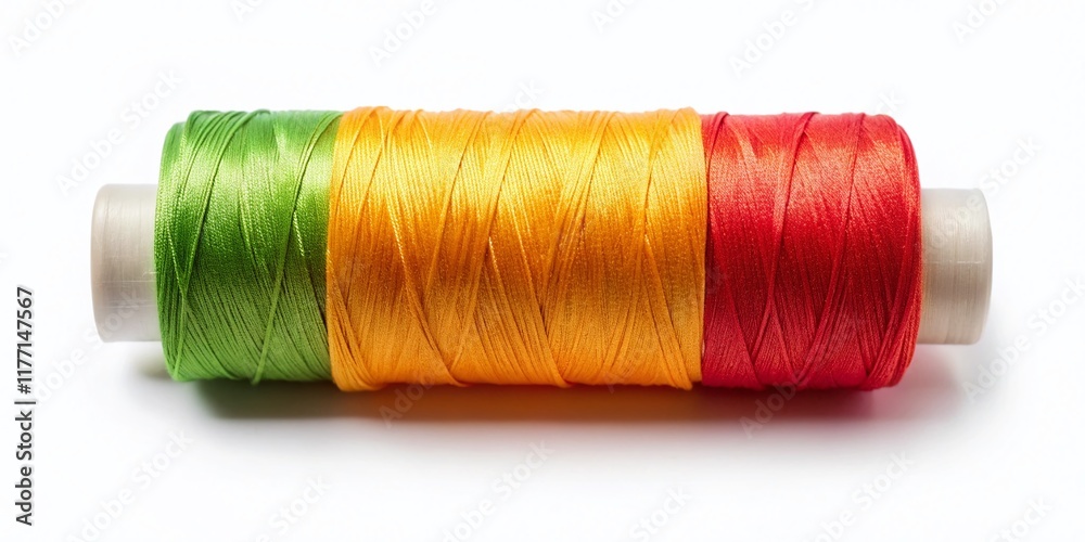 Aerial Drone Shot: Double Zigzag Stitch Sewing Thread Isolated on White Background Aerial Drone Shot: Double Zigzag Stitch Sewing Thread Isolated on White Background