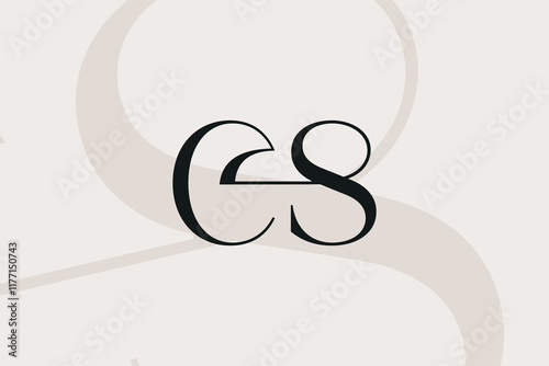 CS or SC letter logo icon design. Classic style luxury initials monogram.