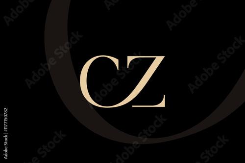 CZ or ZC letter logo icon design. Classic style luxury initials monogram.