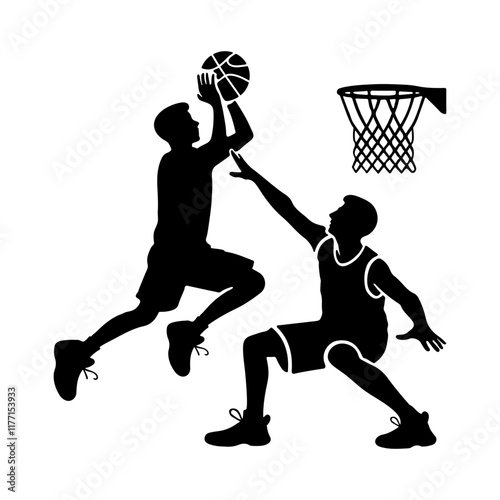 basketball player silhouette vector