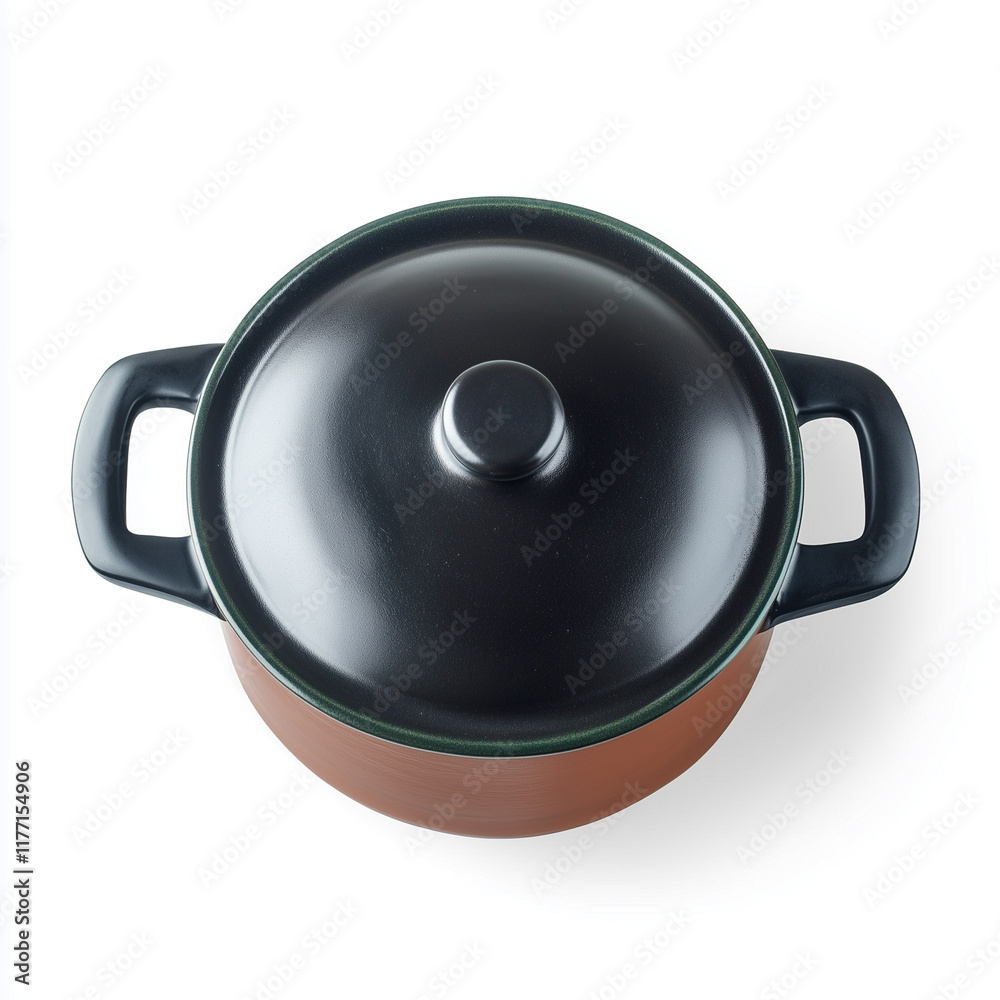 Pot top view, Pot olive green accent furniture piece, white background Pot top view, Pot olive green accent furniture piece, white background