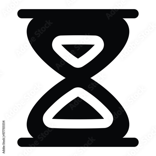 Simple Hourglass glyph icon. The icon can be used for websites, print templates, presentation templates, illustrations, etc