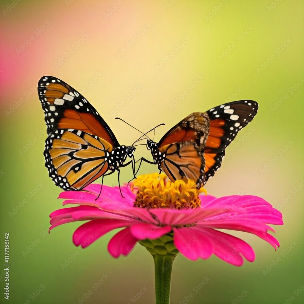 Fototapeta premium butterfly on flower