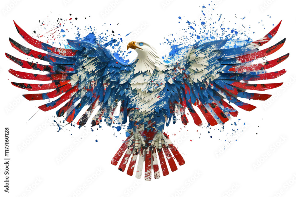 Obraz premium Eagle Flag Patriotic 4th of July