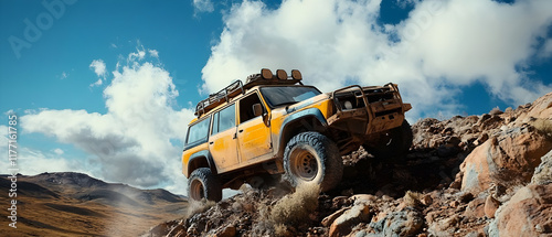 Rugged offroad vehicle climbing rocky hillside. Best vehicles for offroad adventures. How to choose an offroad vehicle for tough terrain. Tips for climbing hills in offroad vehicles.