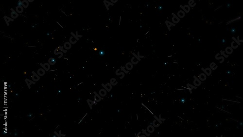 Shimmering fantastic space particles.