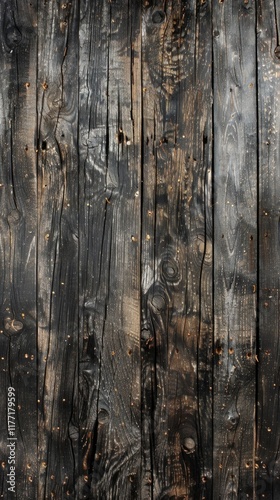 Texture of an old wooden fence with cracks and traces of time. Ideal for background in design, advertising rustic products and creating an atmosphere of antiquity. photo