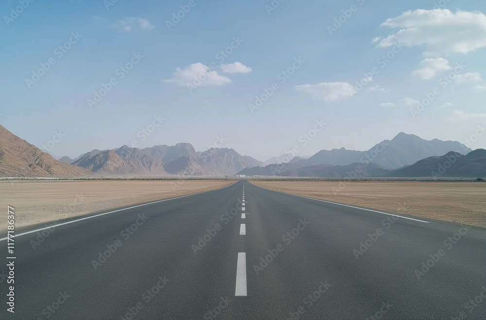 Beautiful wide angle view of the B4 road between Lüderitz and Keetmanshoop near Garub in Namibia, Africa. The road cuts through the famous Namib Desert. Mountains in the background. Beautiful wide angle view of the B4 road between Lüderitz and Keetmanshoop near Garub in Namibia, Africa. The road cuts through the famous Namib Desert. Mountains in the background.
