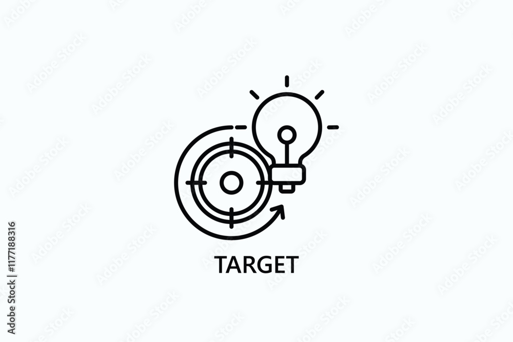 Fototapeta premium Target Isolated Vector, Icon Or Logo Sign Symbol Illustration