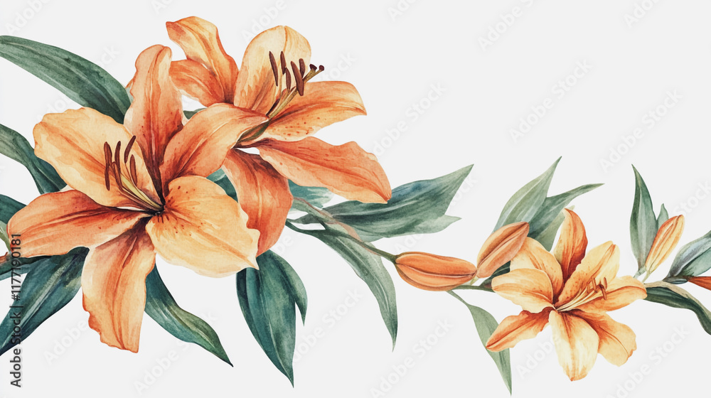 Fototapeta premium wedding invitation card background vector. Minimal hand painted watercolor botanical flowers texture template background. Design for wedding, vip cover, poster, rsvp moderncard.Valentine's Day