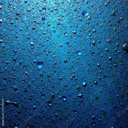 Abstract blue metallic surface, grunge texture, design, vintage