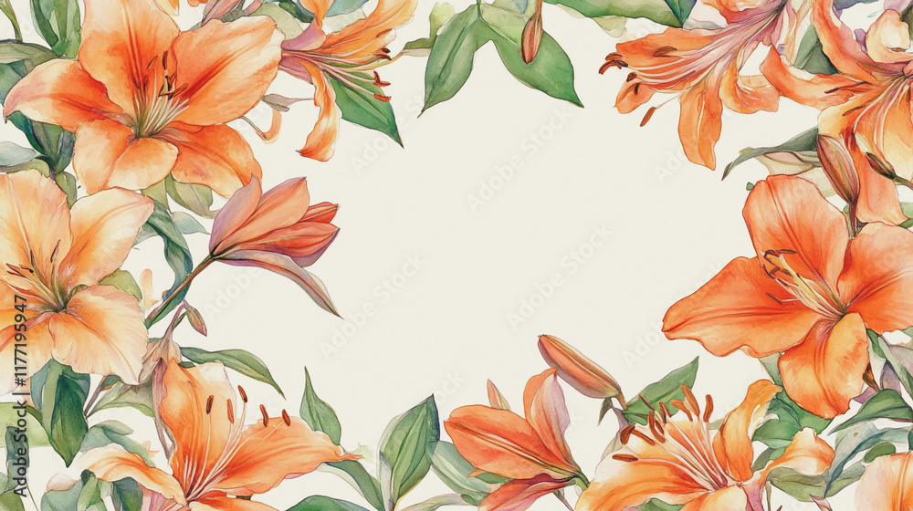 Obraz premium wedding invitation card background vector. Minimal hand painted watercolor botanical flowers texture template background. Design for wedding, vip cover, poster, rsvp moderncard.Valentine's Day