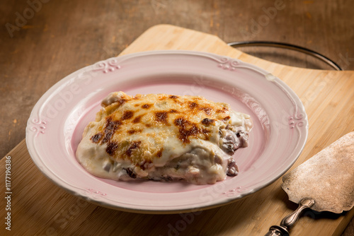 chicory withe lasagna, traditional italian recipe