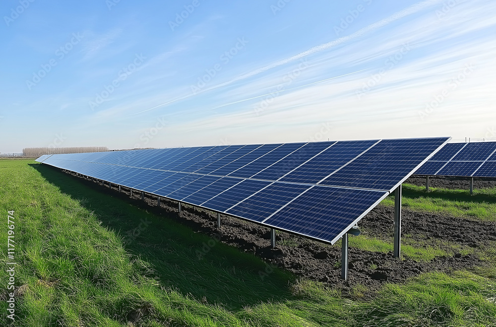 Group of solar and photovoltaic panels for electric power production. Group of solar and photovoltaic panels for electric power production.