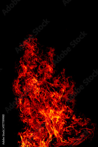 Obraz na płótnie yellow, orange and red Fire flame isolated on background w salonie