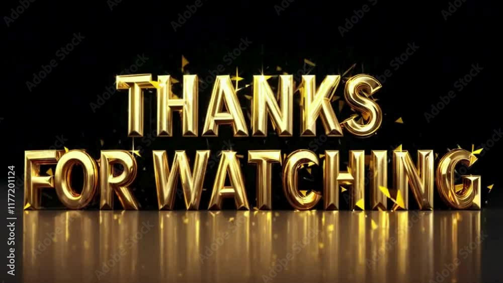 Thanks for watching text animation video. Thanks for watching effect element for Cinema trailer, Sales Marketing title banner.
