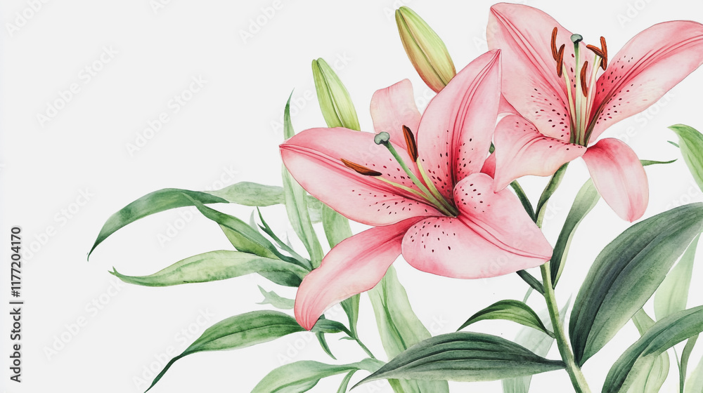 Obraz premium wedding invitation card background vector. Minimal hand painted watercolor botanical flowers texture template background. Design for wedding, vip cover, poster, rsvp moderncard.Valentine's Day