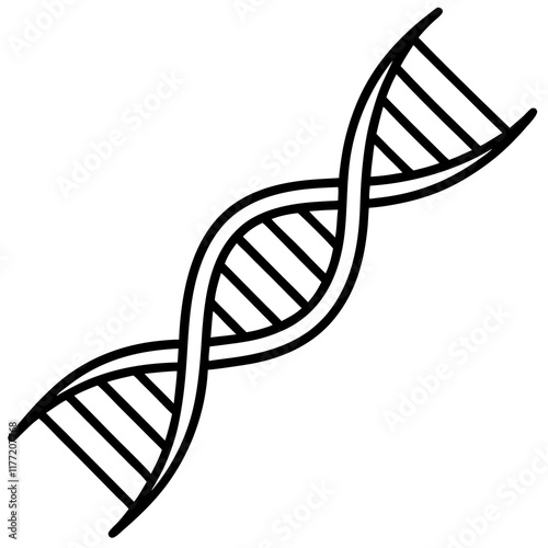 DNA Helix Vector Graphic for Science Projects