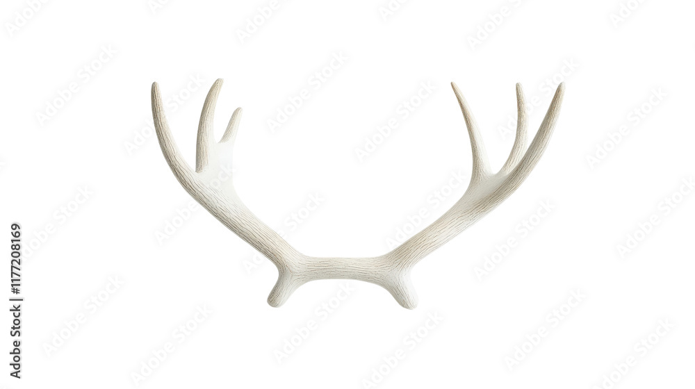 Naklejka premium White antlers with unique texture and shape