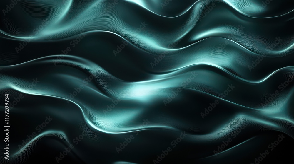 Obraz premium Abstract glowing waves on the dark background. Vector design eps 10