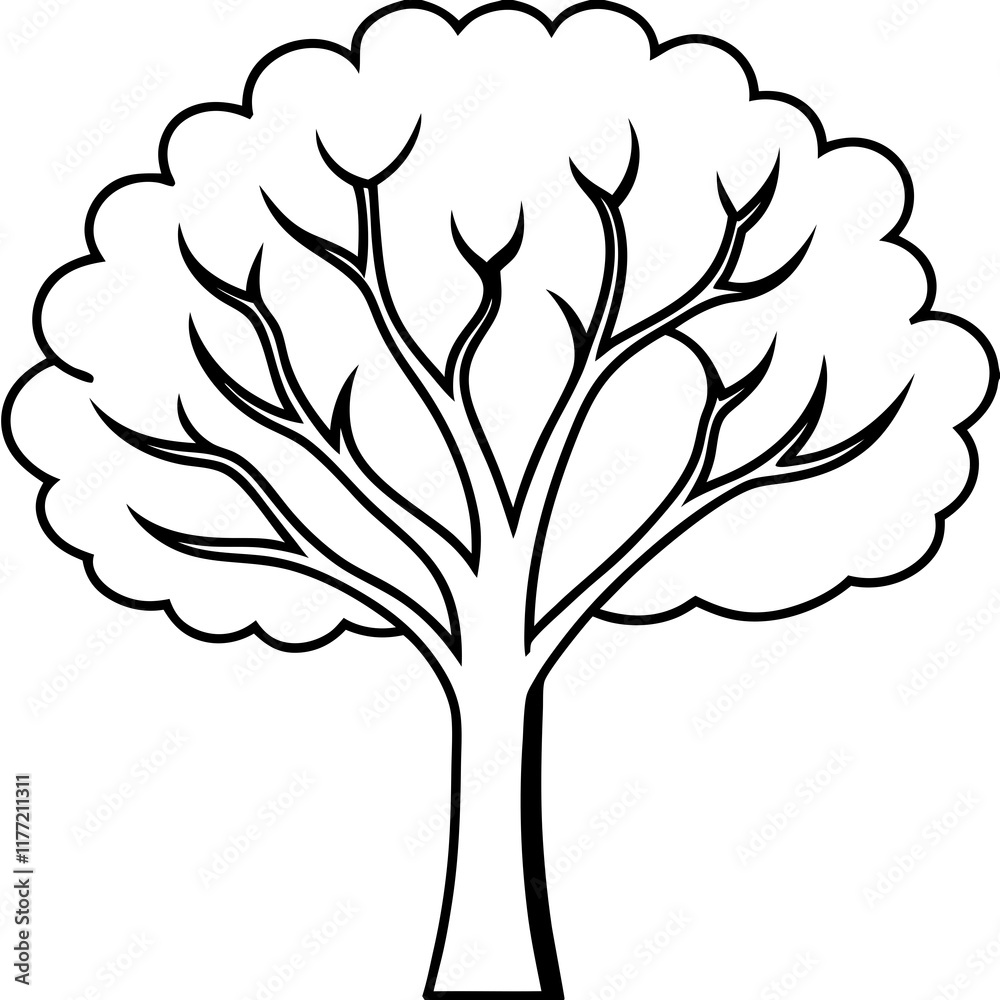 Elegant Line Art Trees for Vector Graphics Elegant Line Art Trees for Vector Graphics