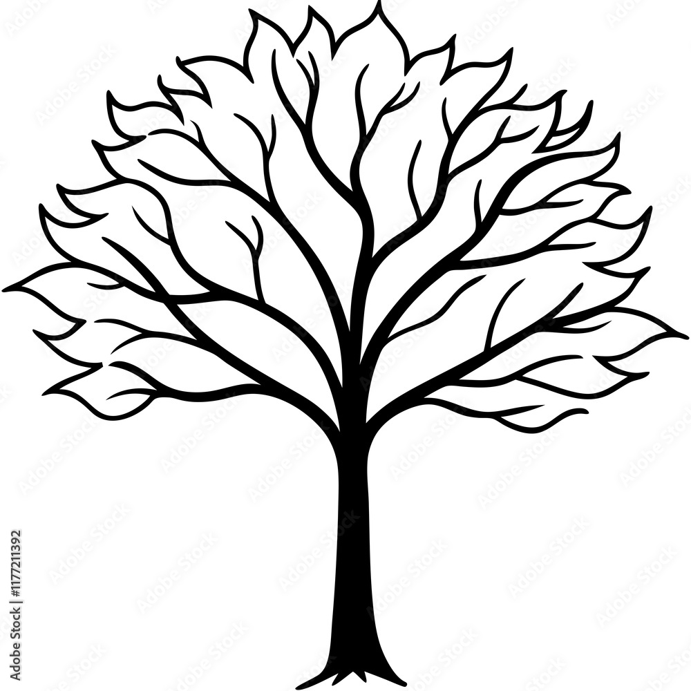 Elegant Line Art Trees for Vector Graphics Elegant Line Art Trees for Vector Graphics