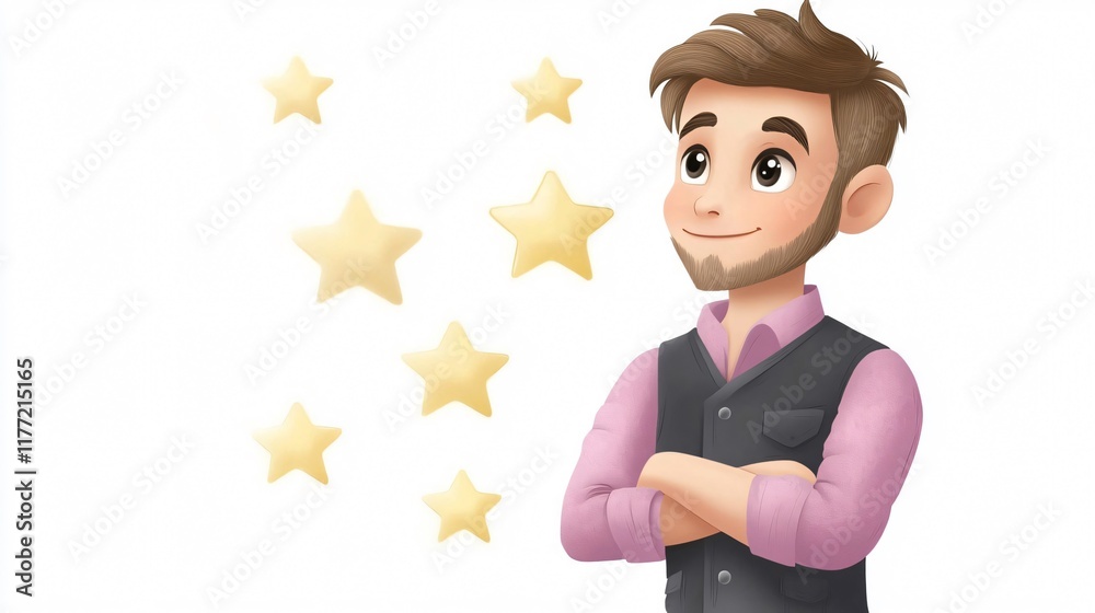 Man Looking Up at Stars: A Vision of Hope, Ambition, and Success Man Looking Up at Stars: A Vision of Hope, Ambition, and Success