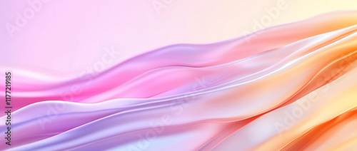 Abstract pastel fabric waves.