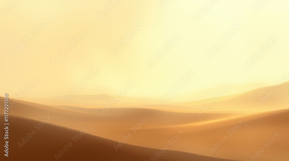 Minimal desert landscape with soft golden tones, tranquil nature scene Minimal desert landscape with soft golden tones, tranquil nature scene