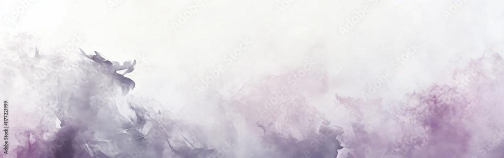 Naklejka premium Subtle lavender and gray pencil strokes create an ethereal landscape of soft hues and gentle textures in an abstract composition
