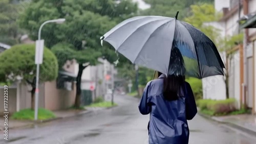 A happy young Japanese woman is excited to start a new school year
