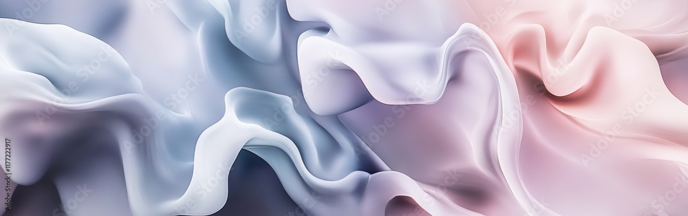 Obraz premium Flowing organic shapes with soft gradients create a soothing abstract composition in gentle hues