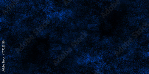 Abstract blue wall grunge background, Nebules blue texture decorative Venetian stucco for backgrounds, deep shiny blue and black dreamlike abstract fantasy under water background, dark blue concrete.