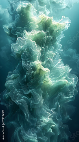 Soft flowing background of light blues and greens blending seamlessly into one another