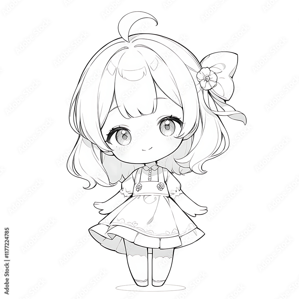 Unique Black and White Sketch of Doll Unique Black and White Sketch of Doll