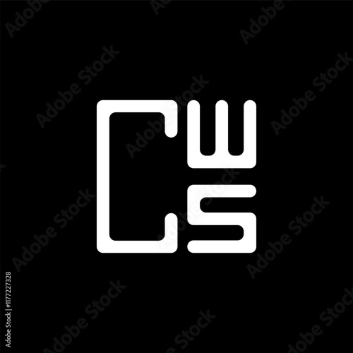 CWS letter logo creative design with vector graphic, CWS simple and modern logo. CWS luxurious alphabet design photo