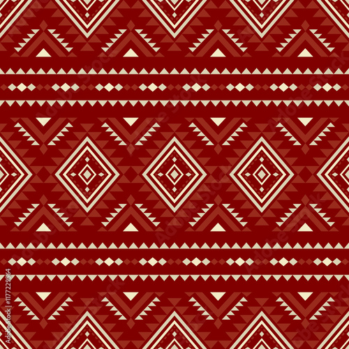 Southwest Aztec geometric Native American Mexican Navajo tribal ethnic boho indian texture ornament seamless pattern fabric colorful design vector for woven textile printing blanket rug carpet fashion