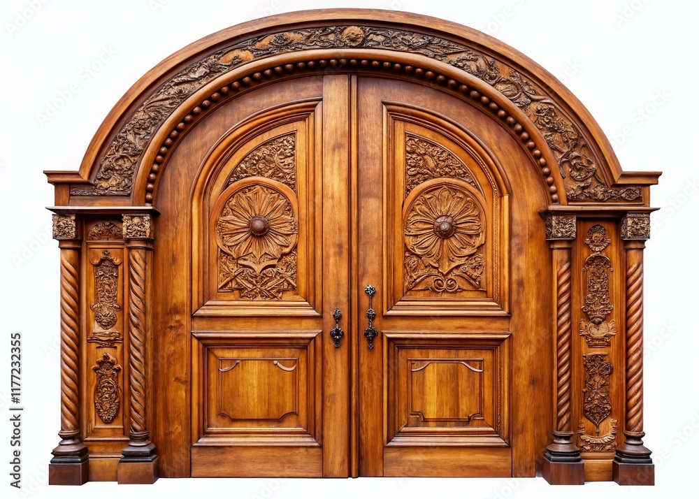 Antique Arch Wooden Door, Isolated PNG Image - Perfect for Design Projects Antique Arch Wooden Door, Isolated PNG Image - Perfect for Design Projects