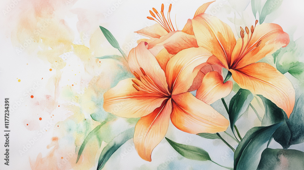 Fototapeta premium wedding invitation card background vector. Minimal hand painted watercolor botanical flowers texture template background. Design for wedding, vip cover, poster, rsvp moderncard.Valentine's Day