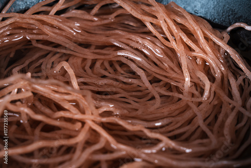 Yunnan special food Jianshui County red rice noodles photo