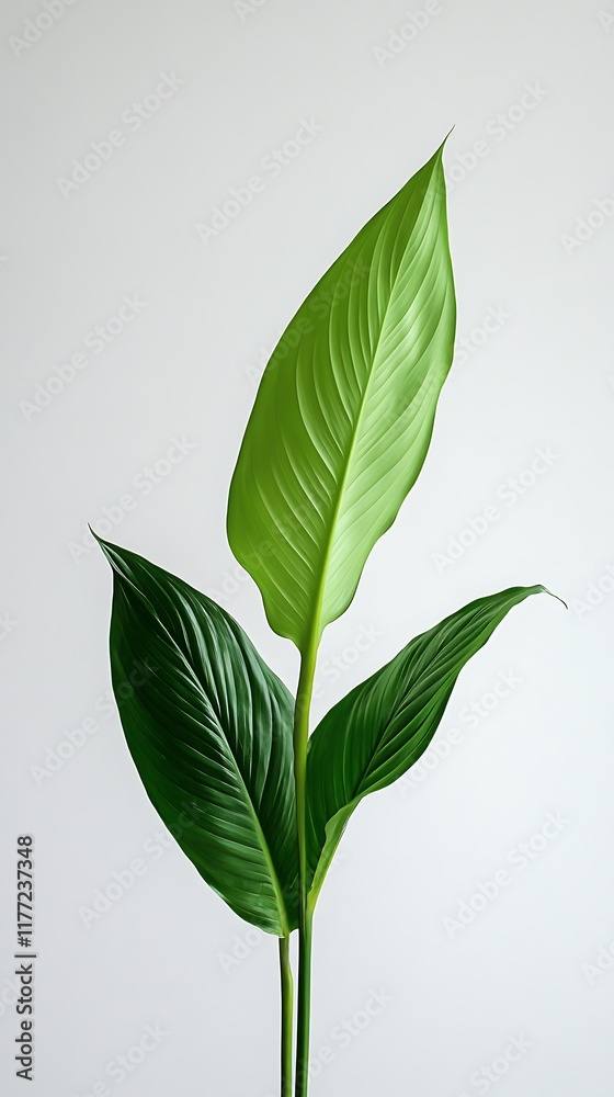 abstract texture of spathiphyllum green leaves tropical pattern